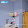 BAOYOUNI plastic bathroom corner shelves plastic bathroom shelf bath supplies extendable rack DQ-0931